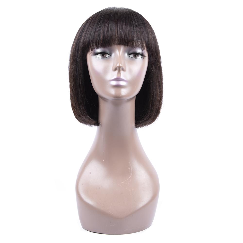 Flash Sale: Buy Straight Bob Wig With Bangs, Get 99j Same Length One For Free, Machine Made No Lace Wig