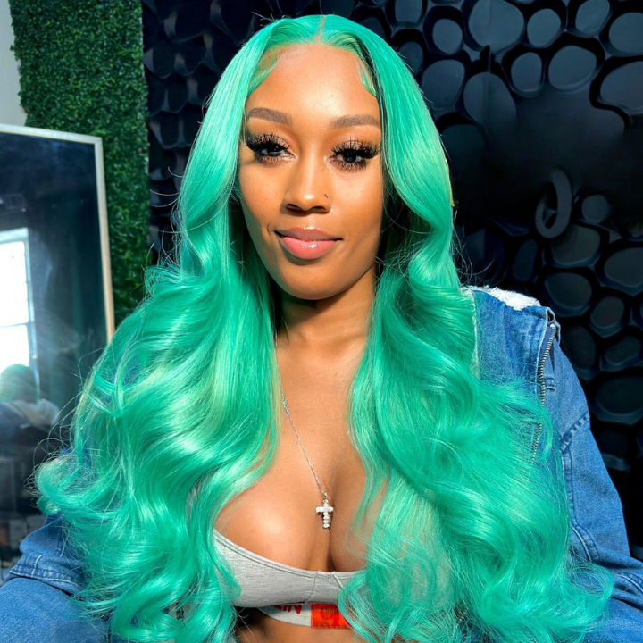 Colorful Body Wave Lace Frontal/Closure Transaparent Wigs Transparent HD Lace Wigs Pre-plucked with Baby Hair