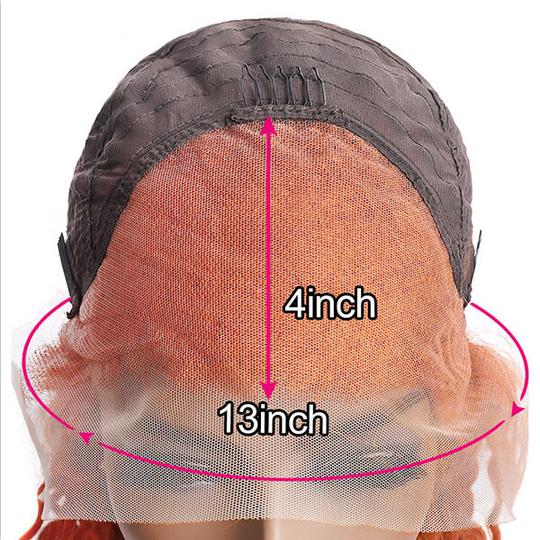 Orange Ginger Long Straight Hair 13x4 Lace Front Wig Virgin Human Hair Wig 4x4 Glueless Wigs For Black Women-Amanda Hair