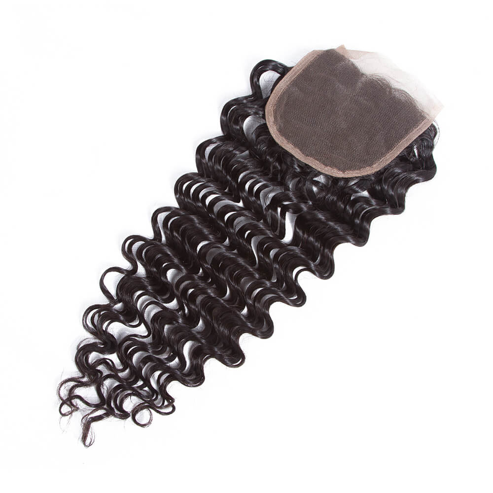 Amanda Deep Wave 4*4 Lace Closure 100% Remi Human Hair
