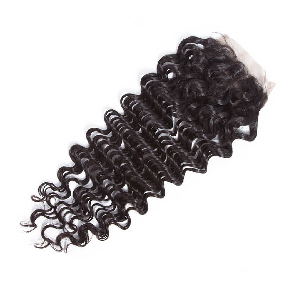 Amanda Deep Wave 4*4 Lace Closure 100% Remi Human Hair