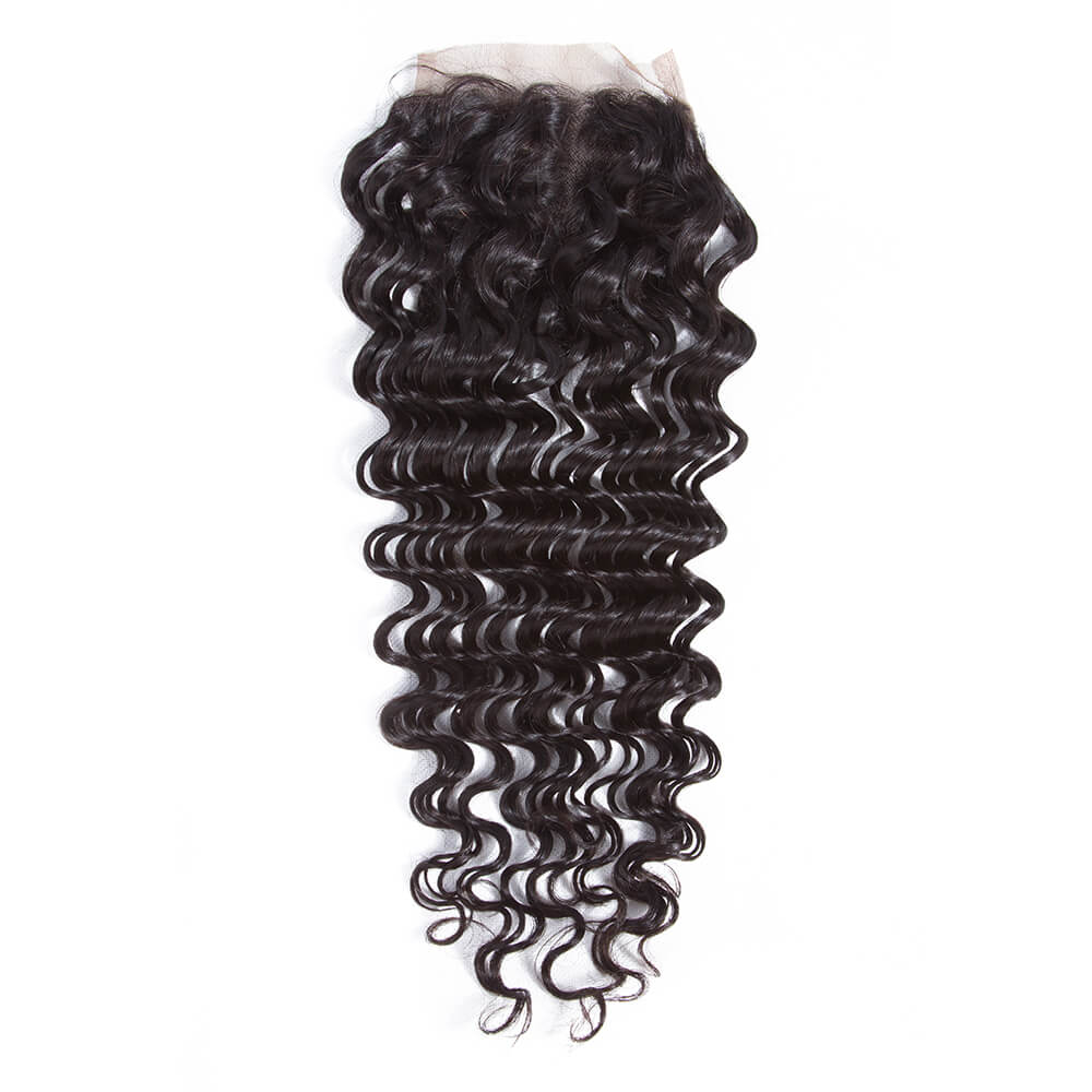 Amanda Deep Wave 4*4 Lace Closure 100% Remi Human Hair