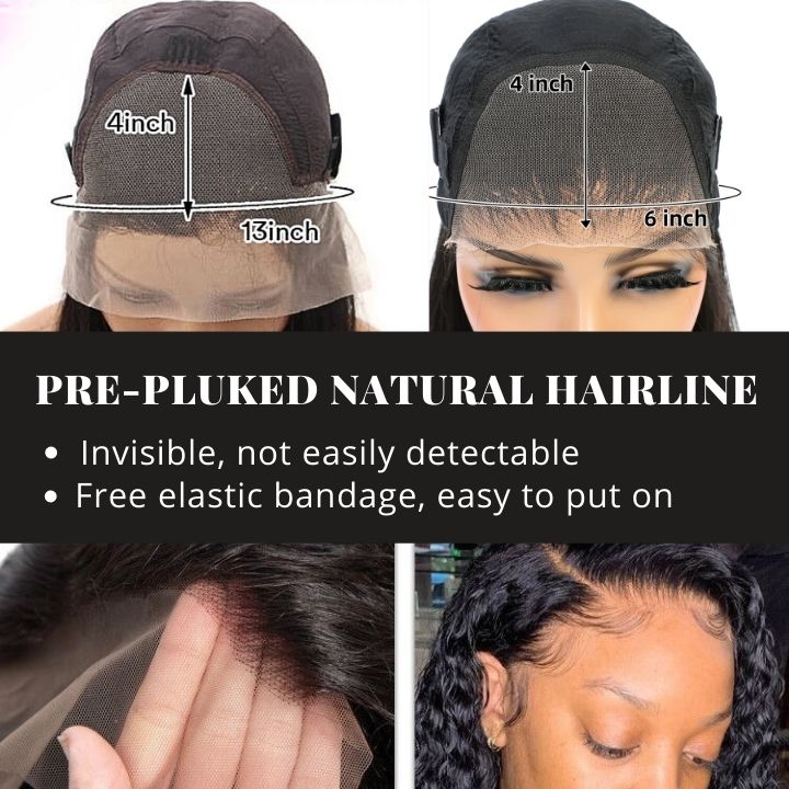 Glueless Human Hair Money Piece Highlight Blonde Body Wave Lace Front Color Wigs-Amanda Hair Clearance Flash Sale