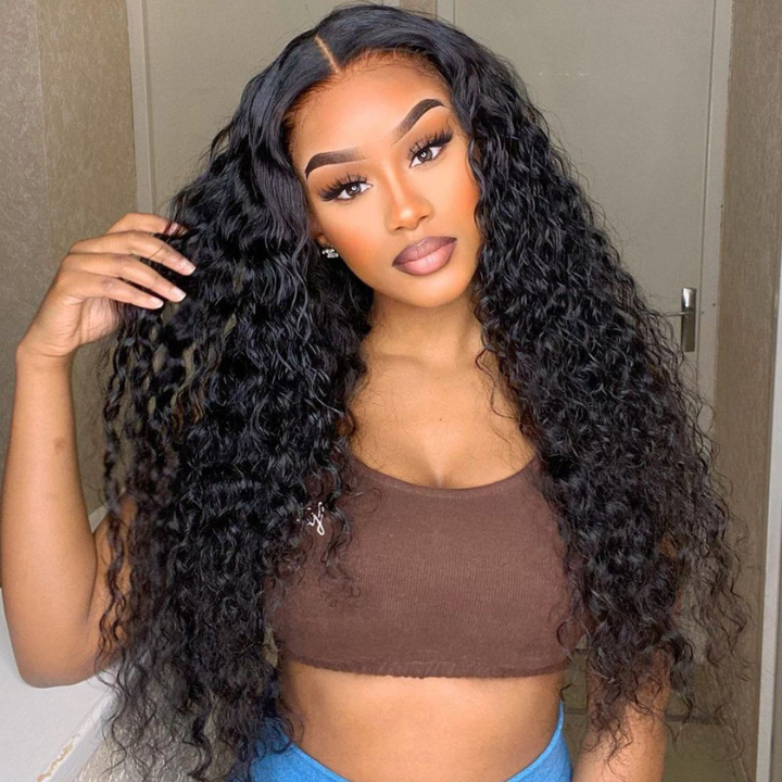 24H Fast Shipping Glueless Water Wave 13*4 HD Lace Front Color Wigs Transparent Lace Wig Plucked Hairline-Amanda Hair
