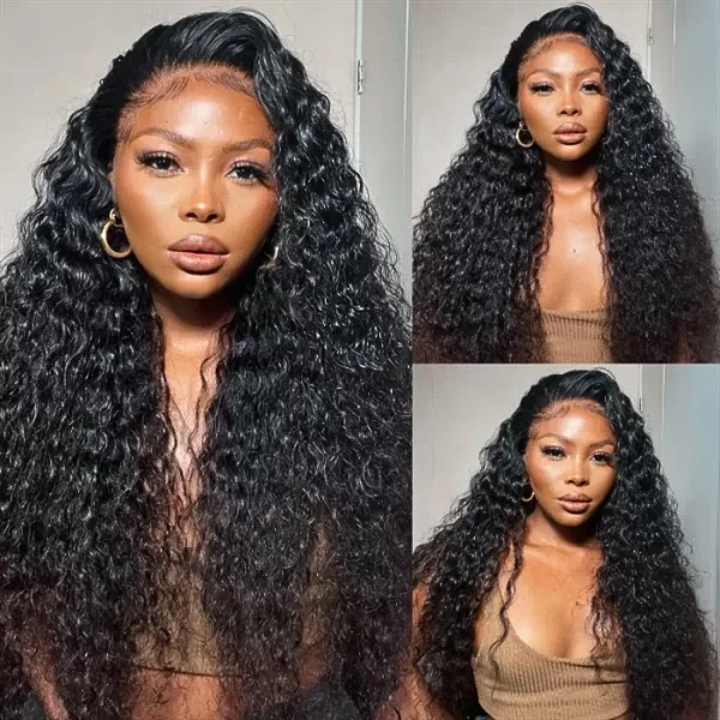 24H Fast Shipping Glueless Water Wave 13*4 HD Lace Front Color Wigs Transparent Lace Wig Plucked Hairline-Amanda Hair
