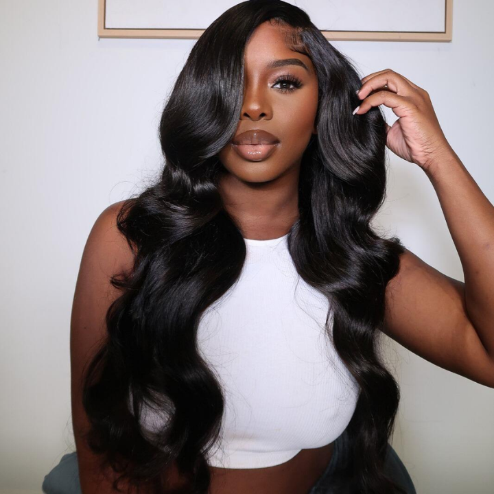 Glueless 6*4 Lace Closure 13*6 Clear Transparent Lace Front Wigs Brazilian Body Wave Human Hair Beginner friendly No Code Needed-Amanda Hair