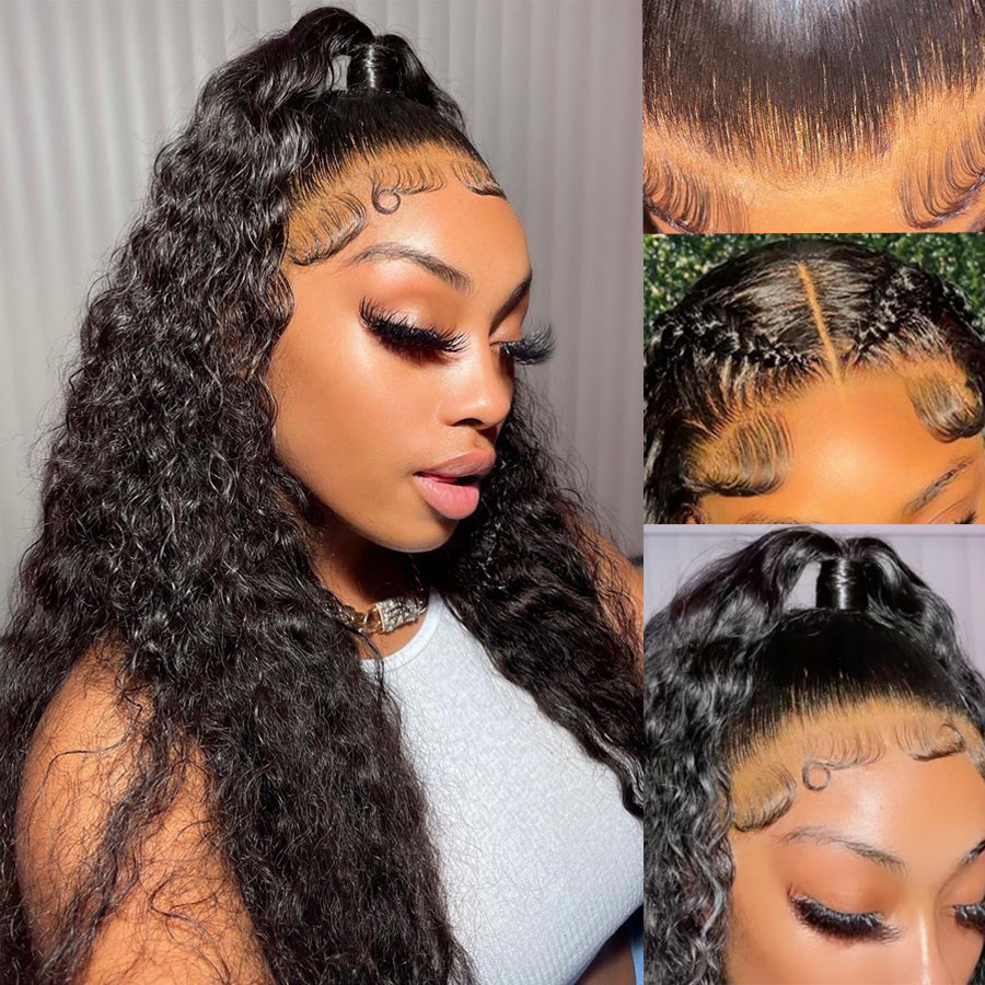 Tiktok Ginab.xo Same Wig Long Curly Hair 13*4 HD Lace Frontal Wig Thick Curly Hair Glueless Wigs-Amanda Hair