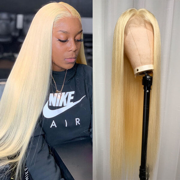 Straight Blonde Wigs 613 Straight 5x5 HD Transparent Lace Closure Wig-Amanda Hair