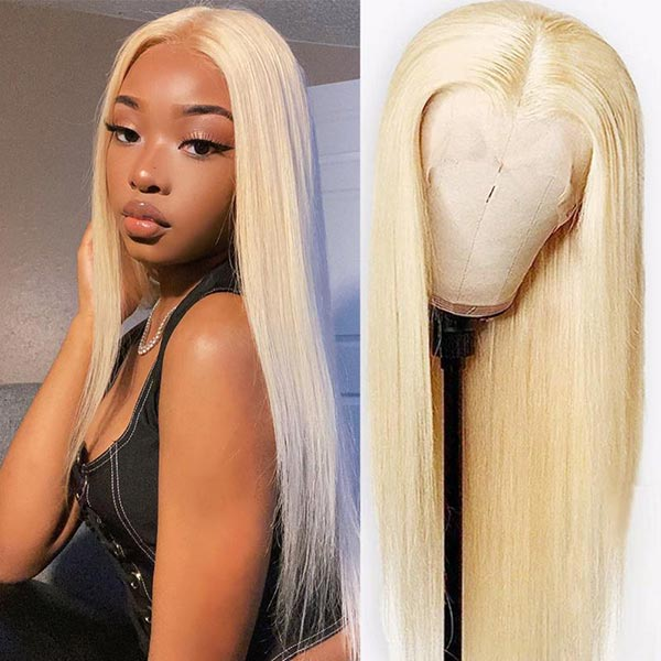 Flash Sale: CLEARANCE SALE! In Stock! HD Transparent Lace Straight Blond Hair 613 Wigs