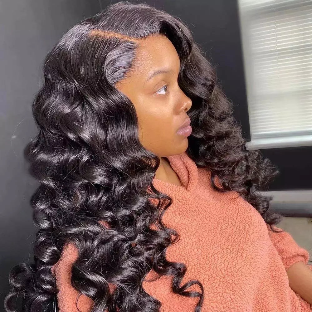 Long Loose Deep Wave 13x6 Undetectable Transparent Lace Best Human Hair Glueless Wigs Online - Amanda Hair