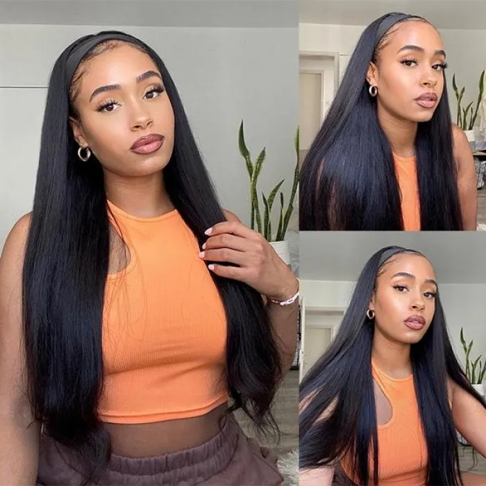 Stock Limited: Glueless Human Hair Headband Wigs,Choose Your Young Pattern! - Amanda Hair