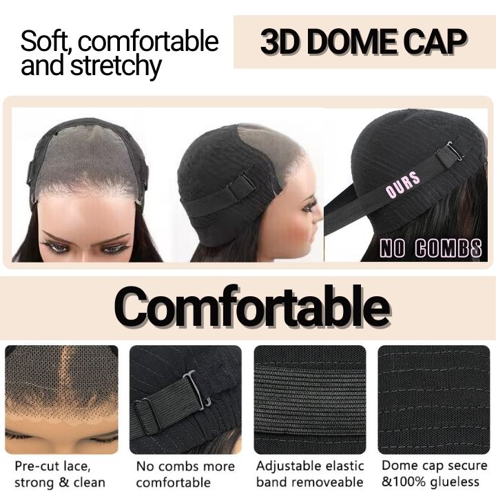 Glueless Loose Wave Lace Front  Wigs Virgin Human Hair 4*4/13*4 Clear Transparent Lace Wig Pre Plucked Hairline - Amanda Hair