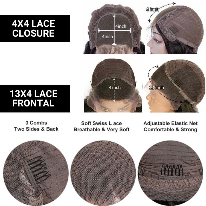 Extra 38% Off Clearance Highlights Transparent Lace Front Straight Wig Human Hair Wig Black Hair Mix Purple Color Lace Wigs