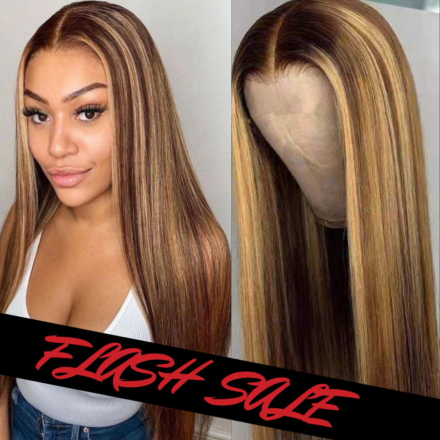 Limited Stock | P4/27 Piano Color Virgin Hair Lace Frontal Wigs 150% Density | Flash Sale
