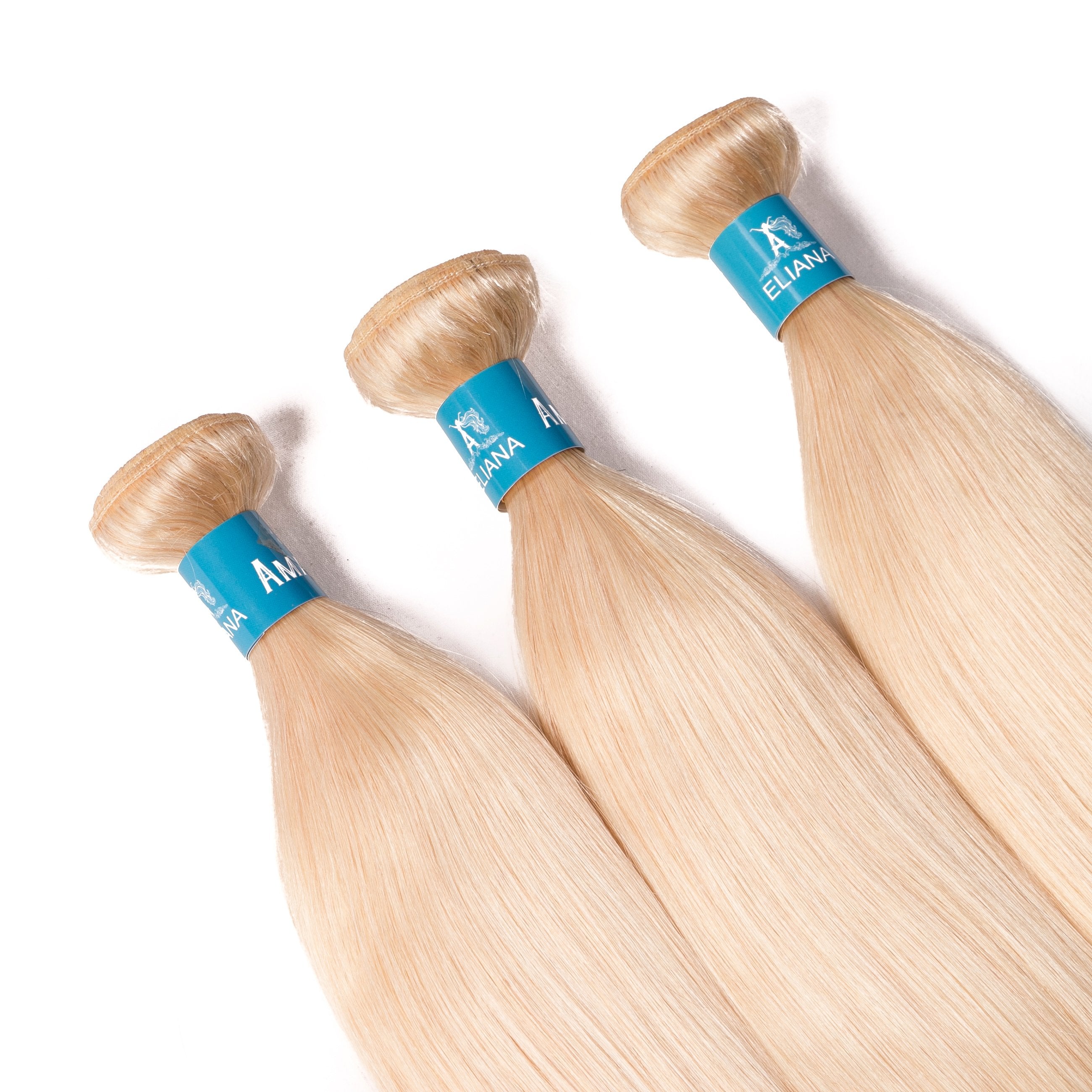 Amanda Colored Bundles 613 Golden Silk Straight 100% Human Hair 3 Bundles Blonde Hair