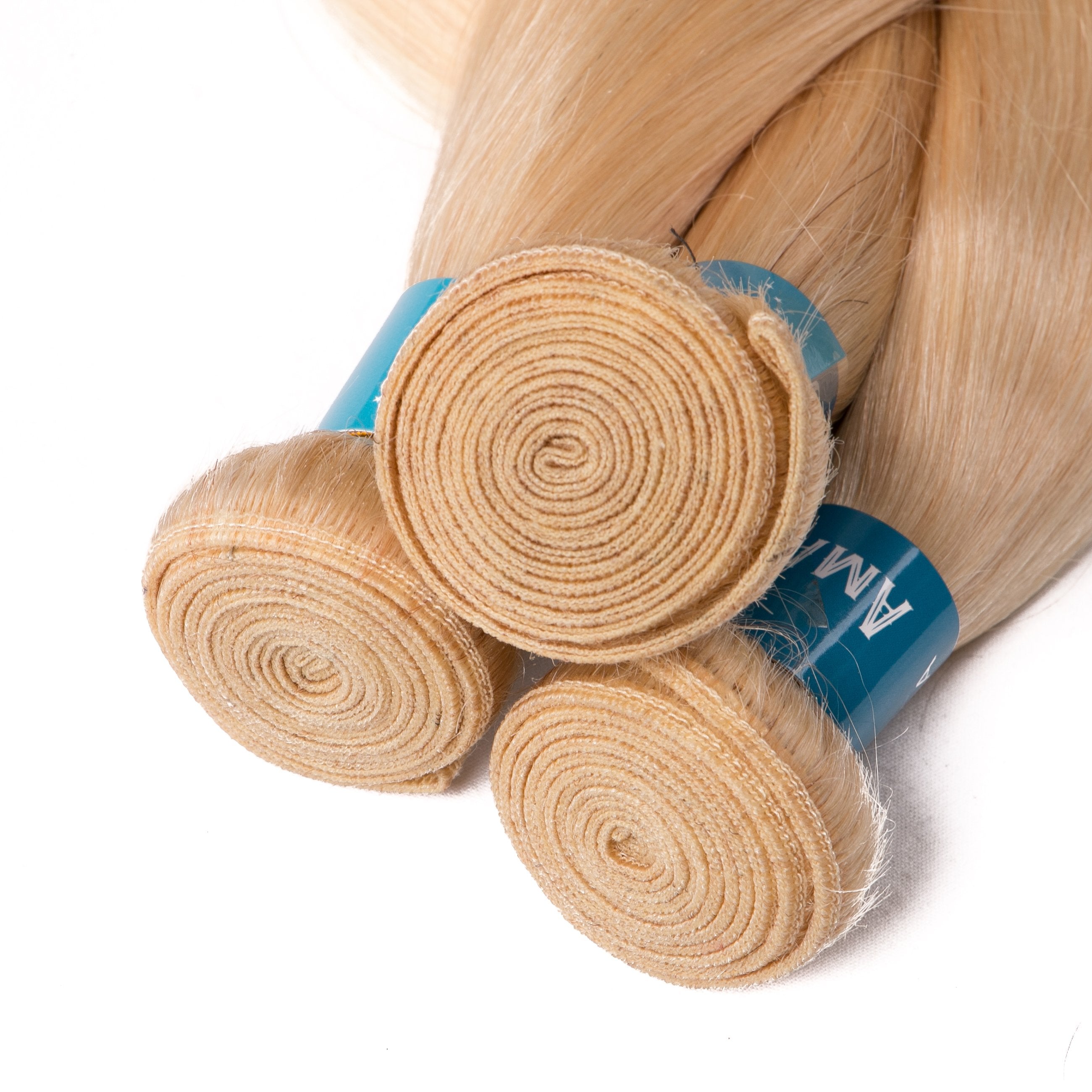 Amanda Colored Bundles 613 Golden Silk Straight 100% Human Hair 4 Bundles Blonde Hair