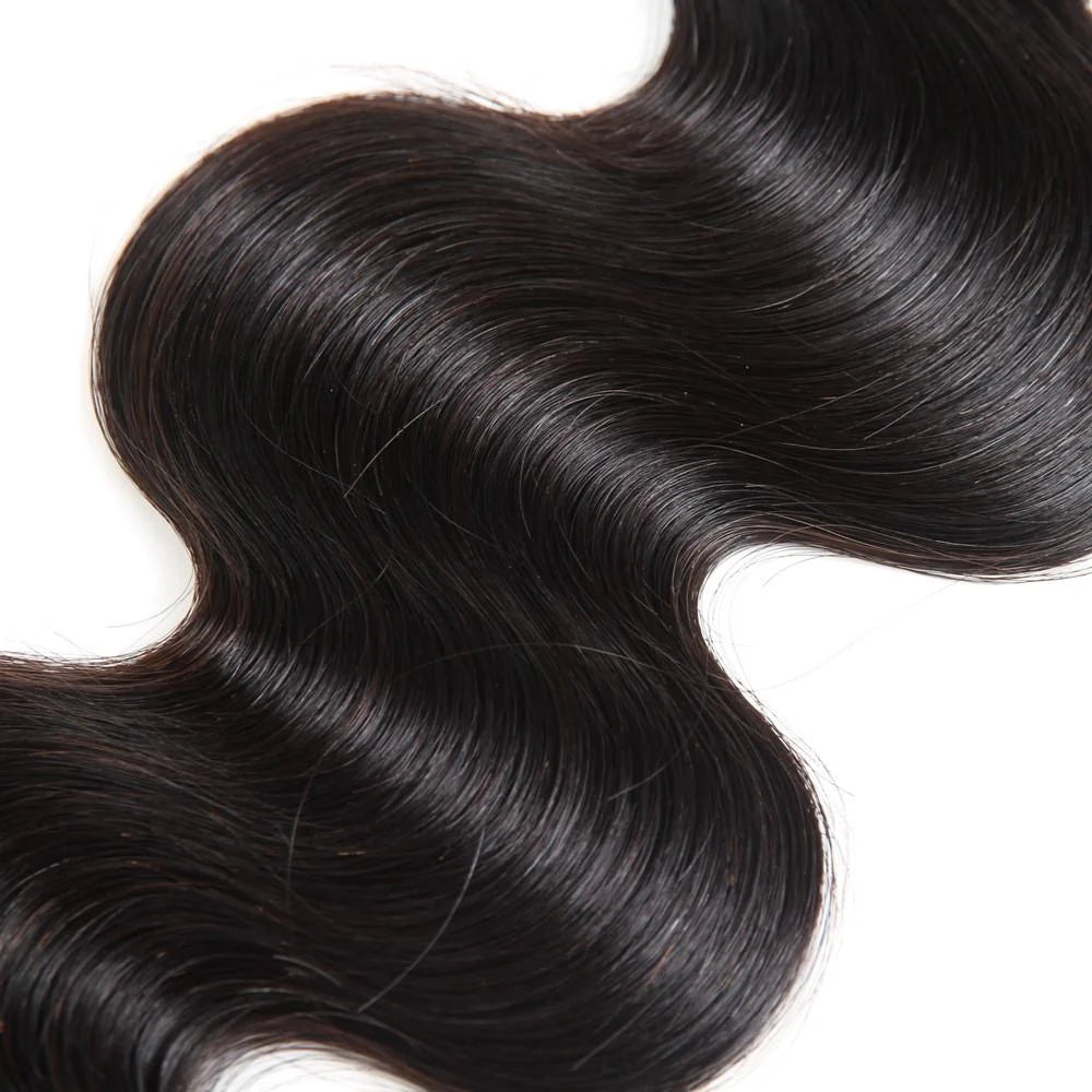 Brazilian Body Wave Hair 1/3 Bundles With 4*4 Lace Closure 9A Grade 100% Unprocessed Human Hair No Tangles Flash Sale
