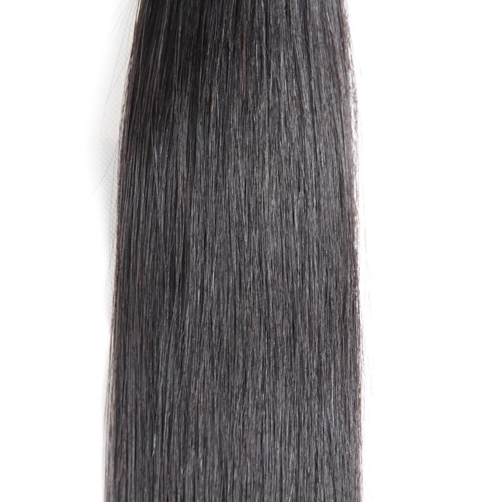 Brazilian Straight Hair 3 Bundles With 4*4 Lace Closure 9A Grade 100% Unprocessed Human Hair No Tangles - Amanda Hair