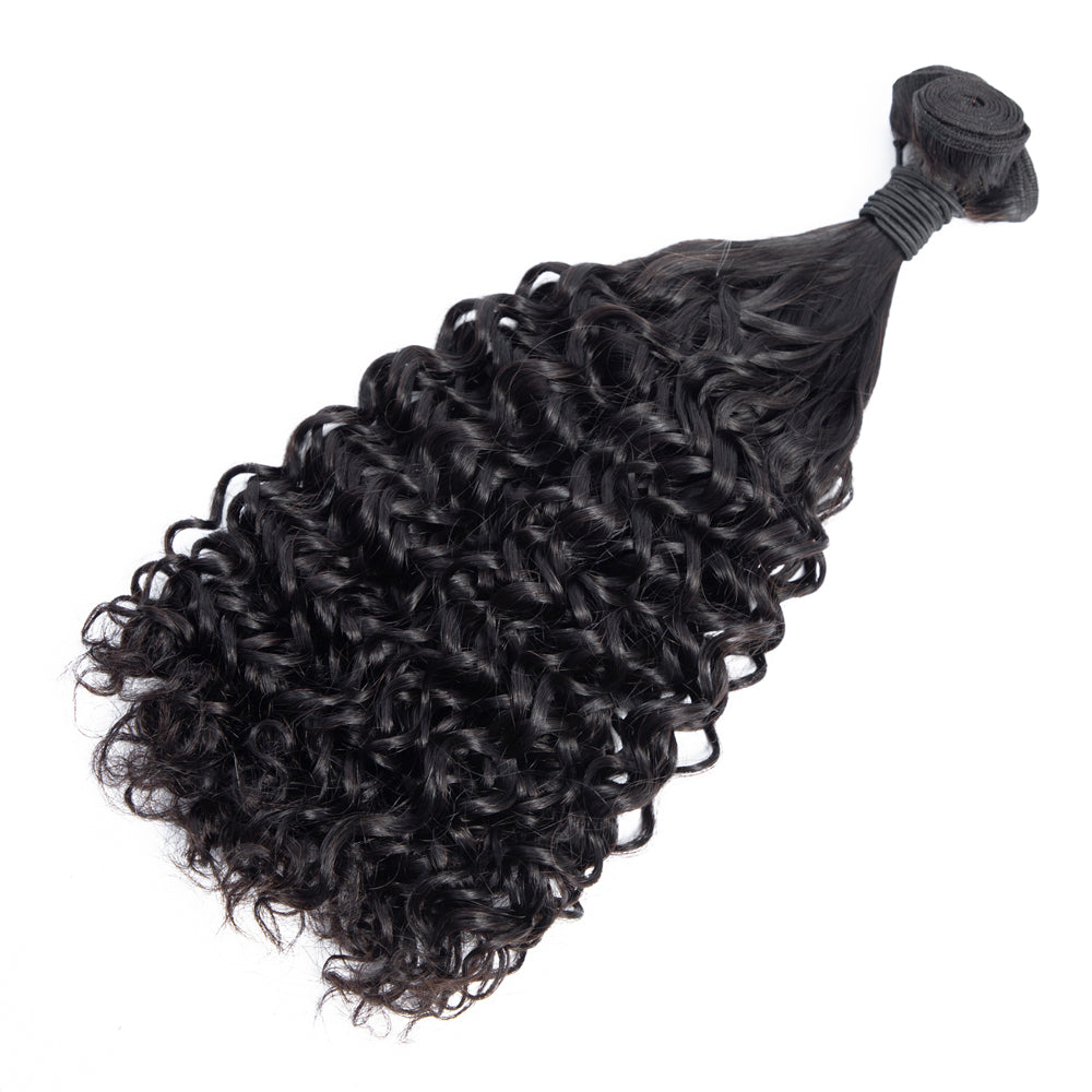 Human Hair Bundles High Quality Good Thickness Fumi Hair Deep Wave Curly Super Double Drawn Hair Virgin Human Hair Bundles - Amanda Hair