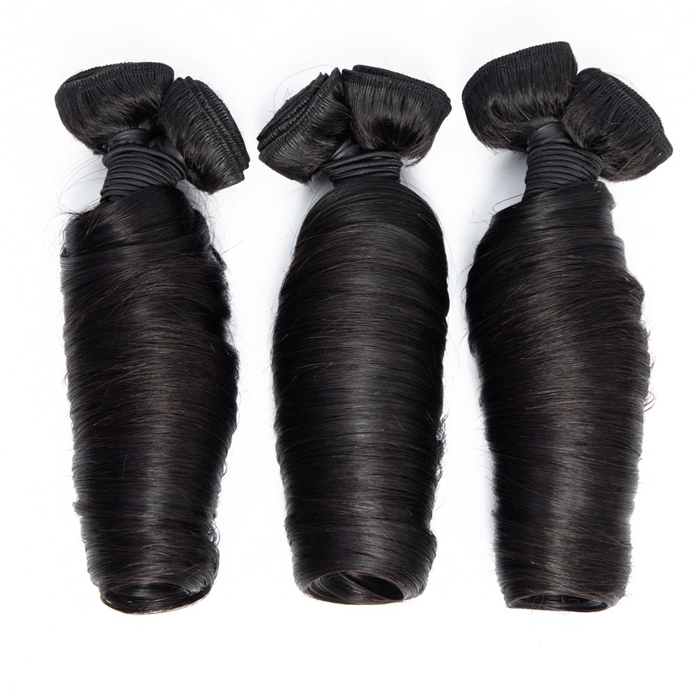 Human Hair Bundles High Quality Good Thickness Fumi Hair Spring Curl Super Double Drawn Hair Virgin Human Hair Bundles - Amanda Hair