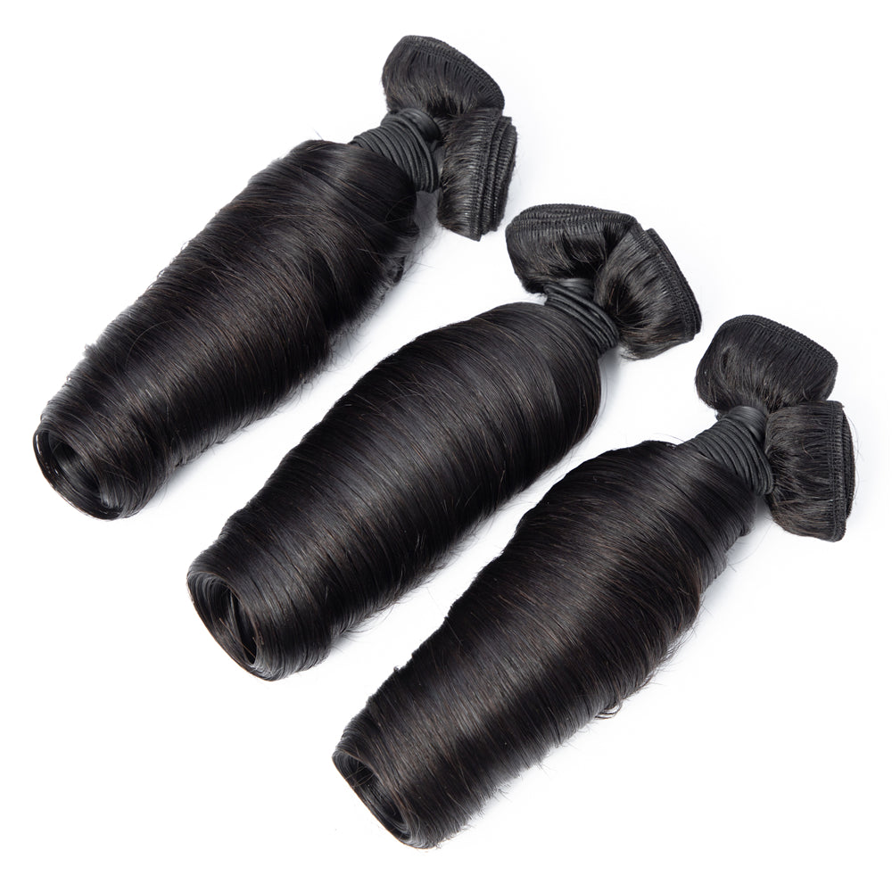 Human Hair Bundles High Quality Good Thickness Fumi Hair Spring Curl Super Double Drawn Hair Virgin Human Hair Bundles - Amanda Hair