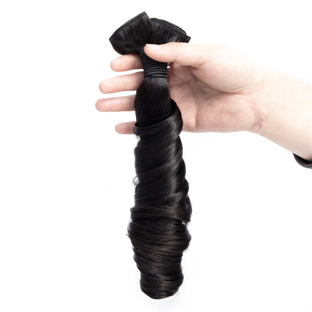 Human Hair Bundles High Quality Good Thickness Fumi Hair Spring Curl Super Double Drawn Hair Virgin Human Hair Bundles - Amanda Hair