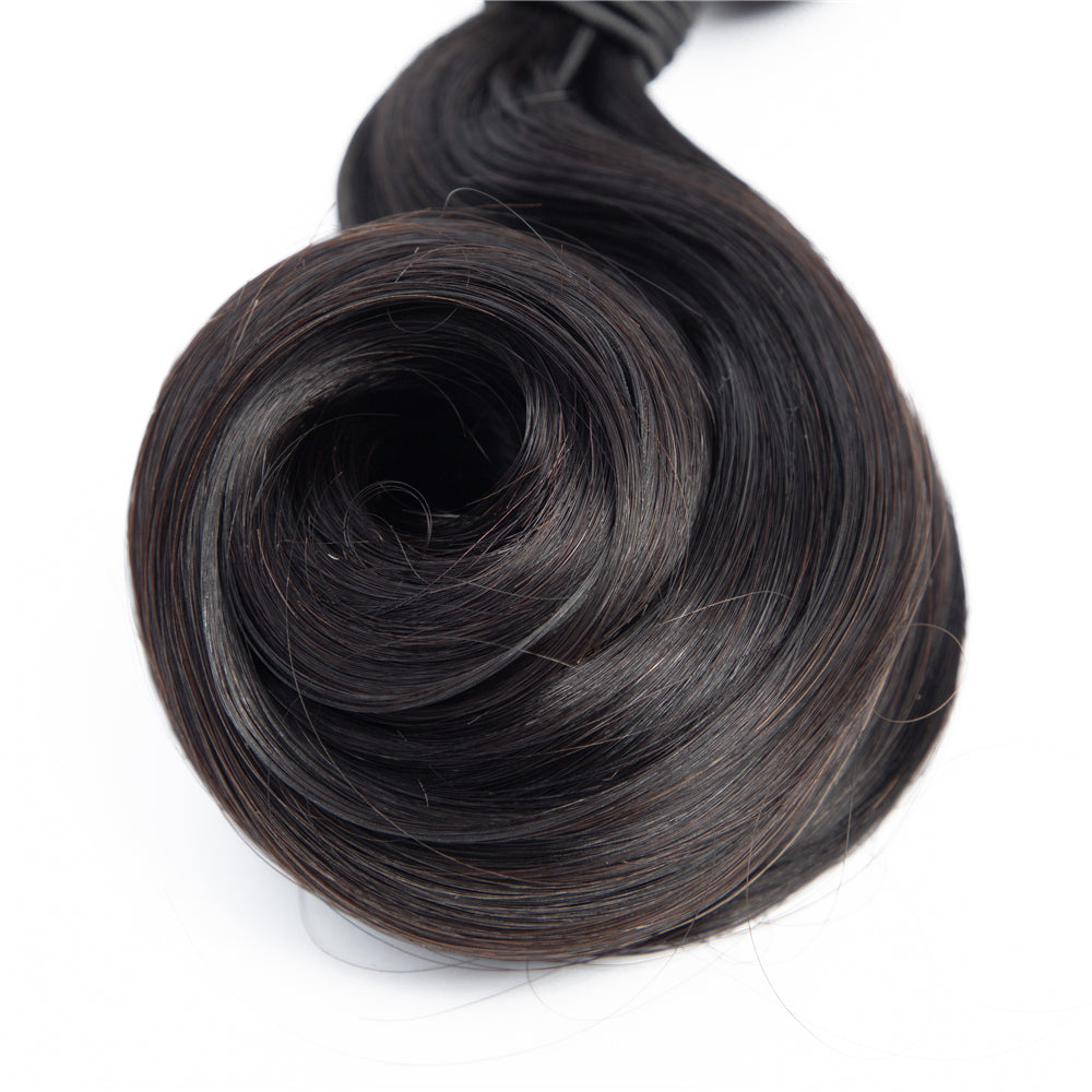 Human Hair Bundles High Quality Good Thickness Fumi Hair Egg Curl Super Double Drawn Hair Virgin Human Hair Bundles - Amanda Hair