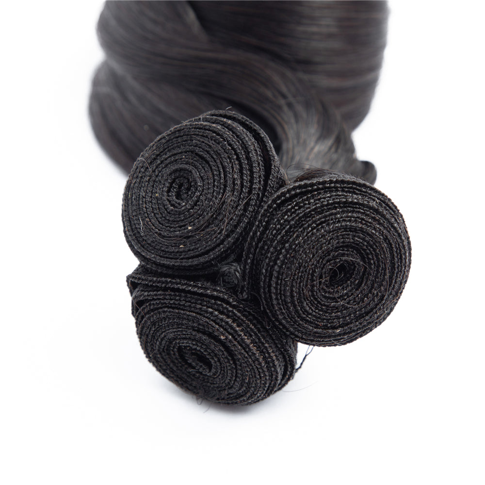 Human Hair Bundles High Quality Good Thickness Fumi Hair Egg Curl Super Double Drawn Hair Virgin Human Hair Bundles - Amanda Hair