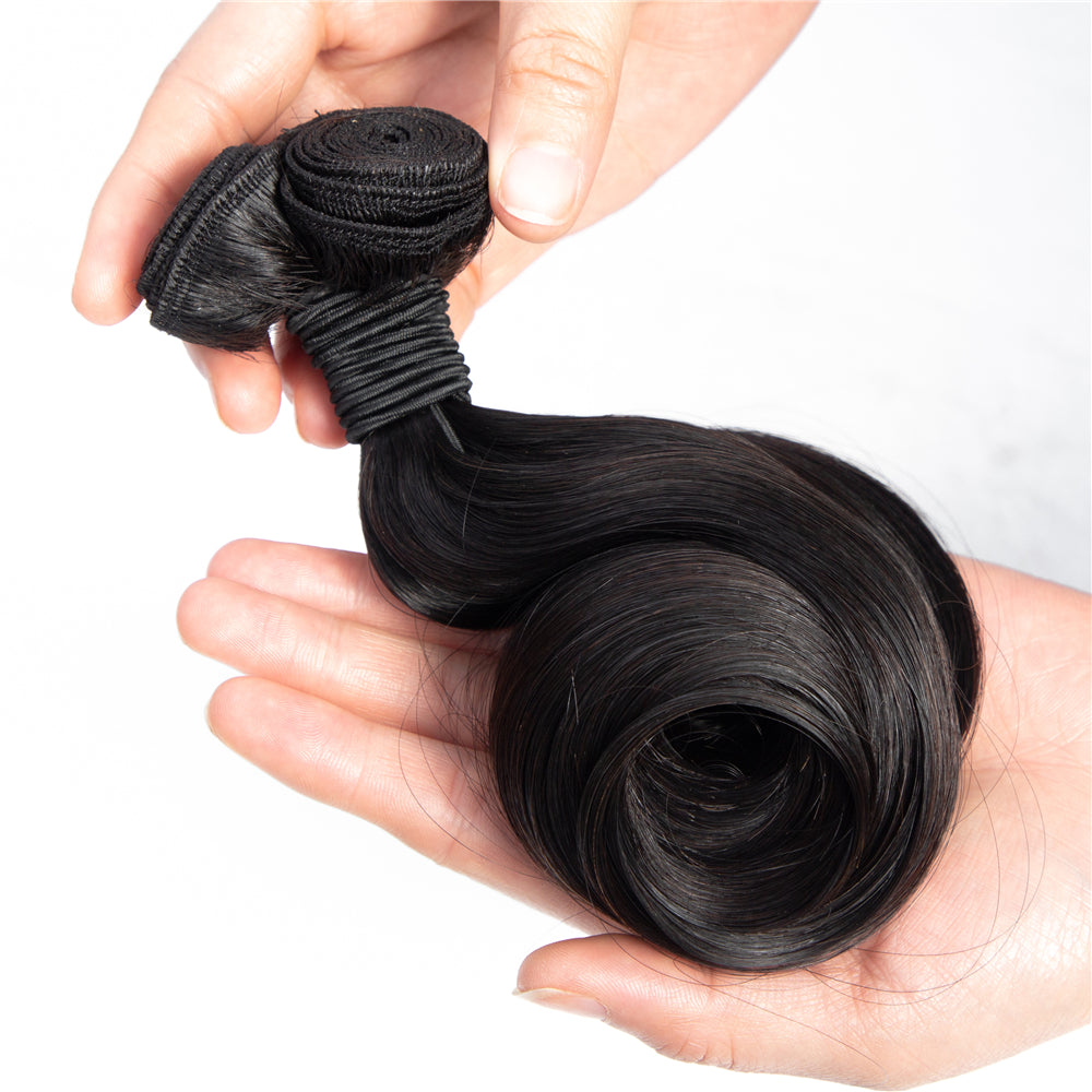 Human Hair Bundles High Quality Good Thickness Fumi Hair Egg Curl Super Double Drawn Hair Virgin Human Hair Bundles - Amanda Hair
