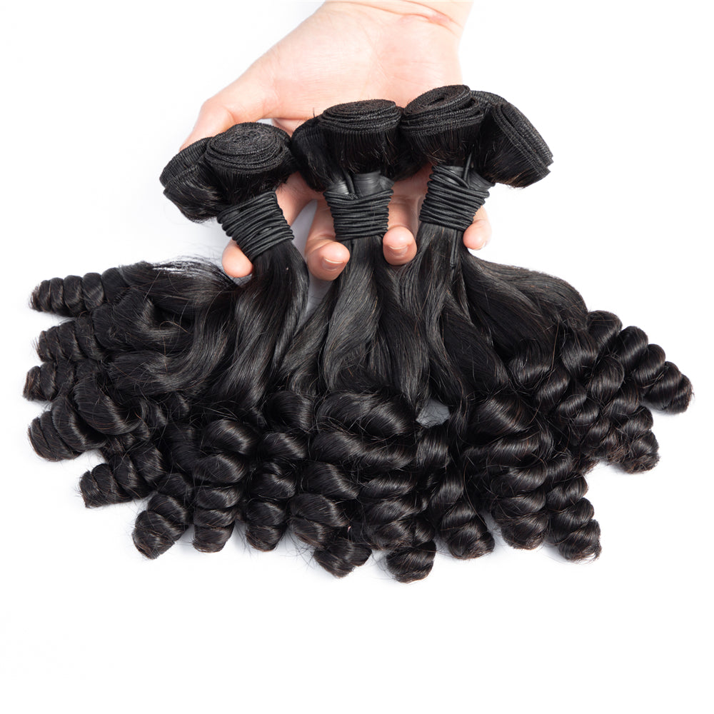 Human Hair Bundles High Quality Good Thickness Fumi Hair Loose Wave Super Double Drawn Hair Virgin Human Hair Bundles - Amanda Hair