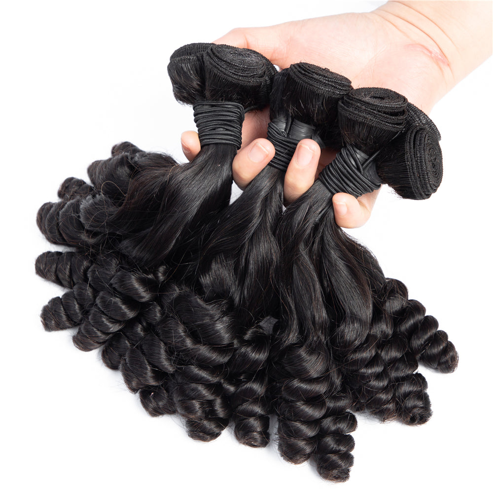 Human Hair Bundles High Quality Good Thickness Fumi Hair Loose Wave Super Double Drawn Hair Virgin Human Hair Bundles - Amanda Hair