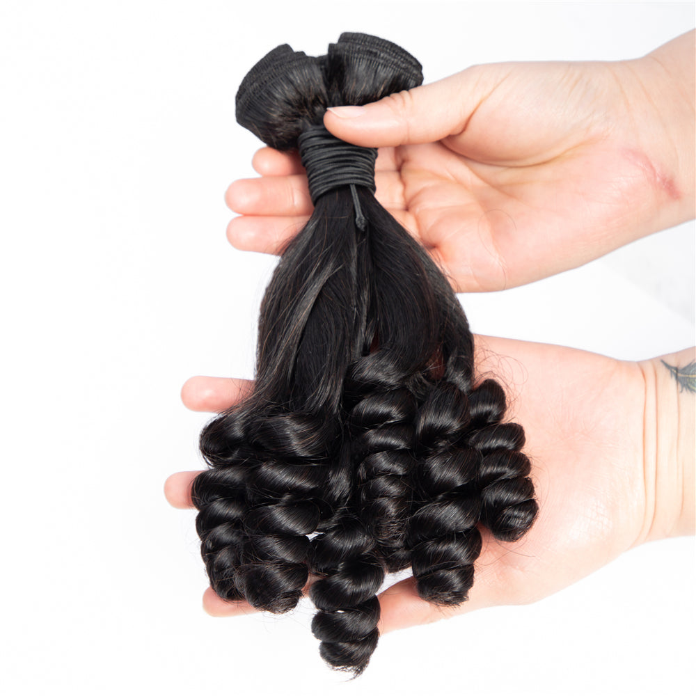 Human Hair Bundles High Quality Good Thickness Fumi Hair Loose Wave Super Double Drawn Hair Virgin Human Hair Bundles - Amanda Hair