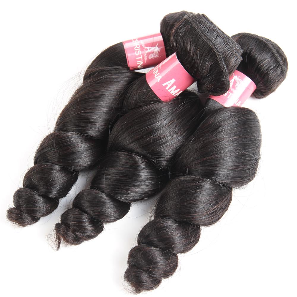 Amanda Loose Wave Hair Bundles 100% Human Virgin Hair