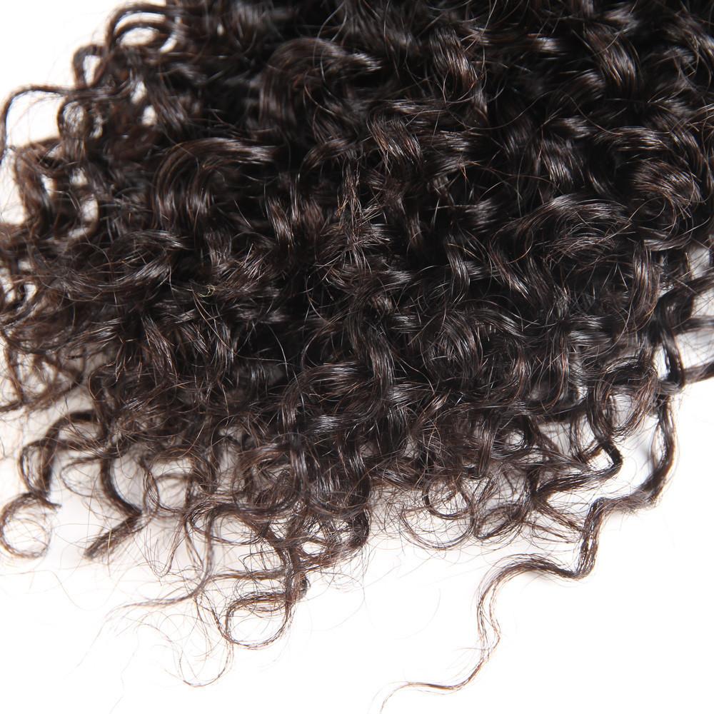 Kinky Curly 4 Bundles With 13*4 Lace Frontal 10A Grade Brazilian Hair 100% Remi Human Hair Soft Shiny Wave Hair - Amanda Hair