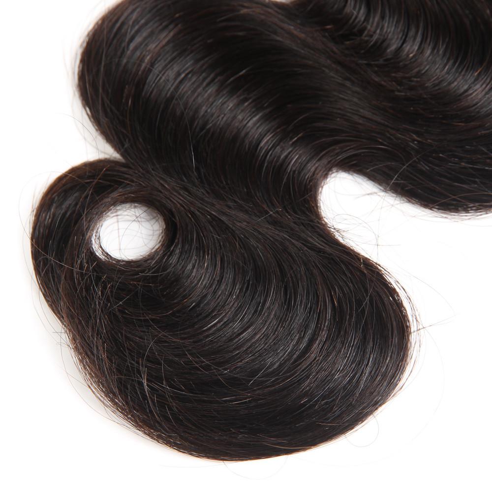 Body Wave 3 Bundles With 13*4 Frontal Weave Natural Color Indian 100% Remi Human Hair Sale Hair - Amanda Hair