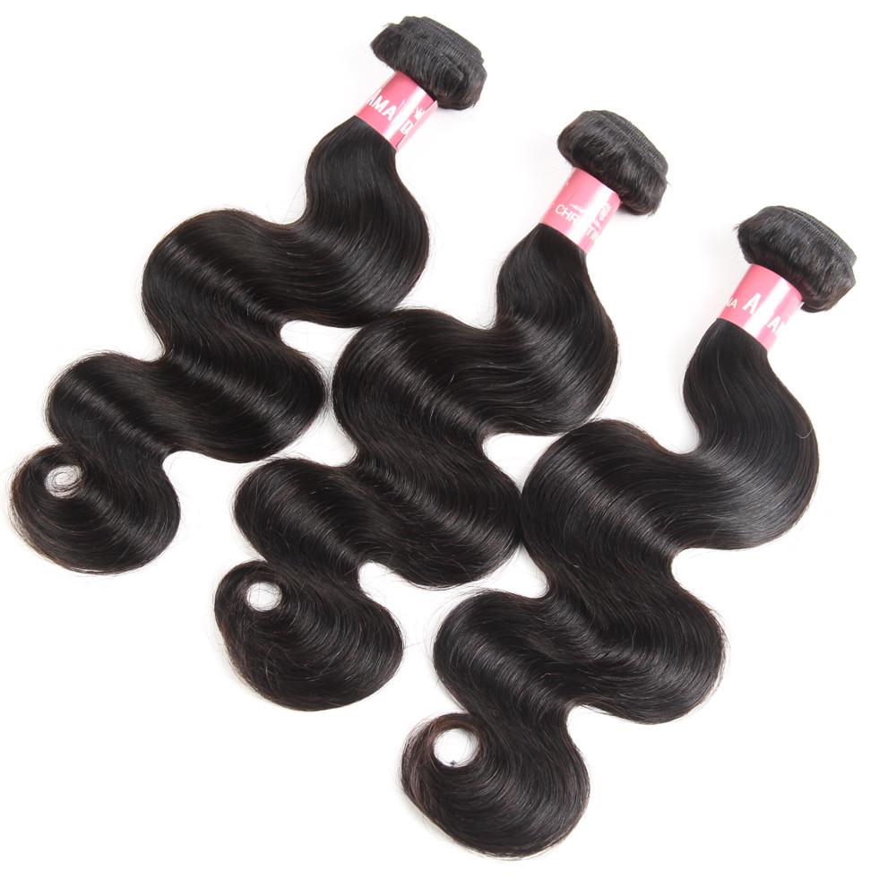 Amanda Body Wave 3 Bundles With 13*4 Frontal Weave Natural Color Malaysian 100% Remi Human Hair Sale