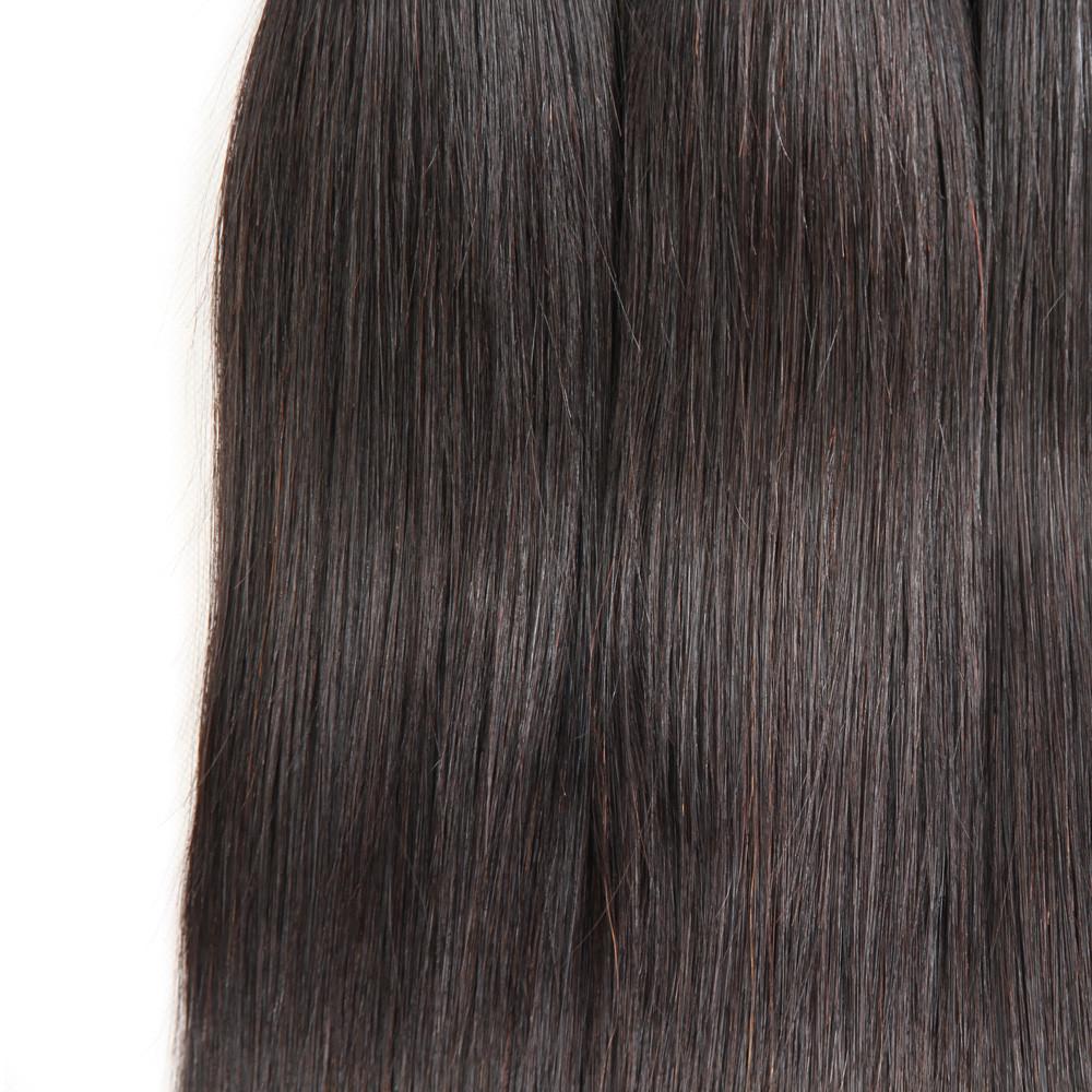 Amanda Mongolian Straight Hair 3 Bundles With 4*4 Lace Closure 10A Grade 100% Remy Human Hair