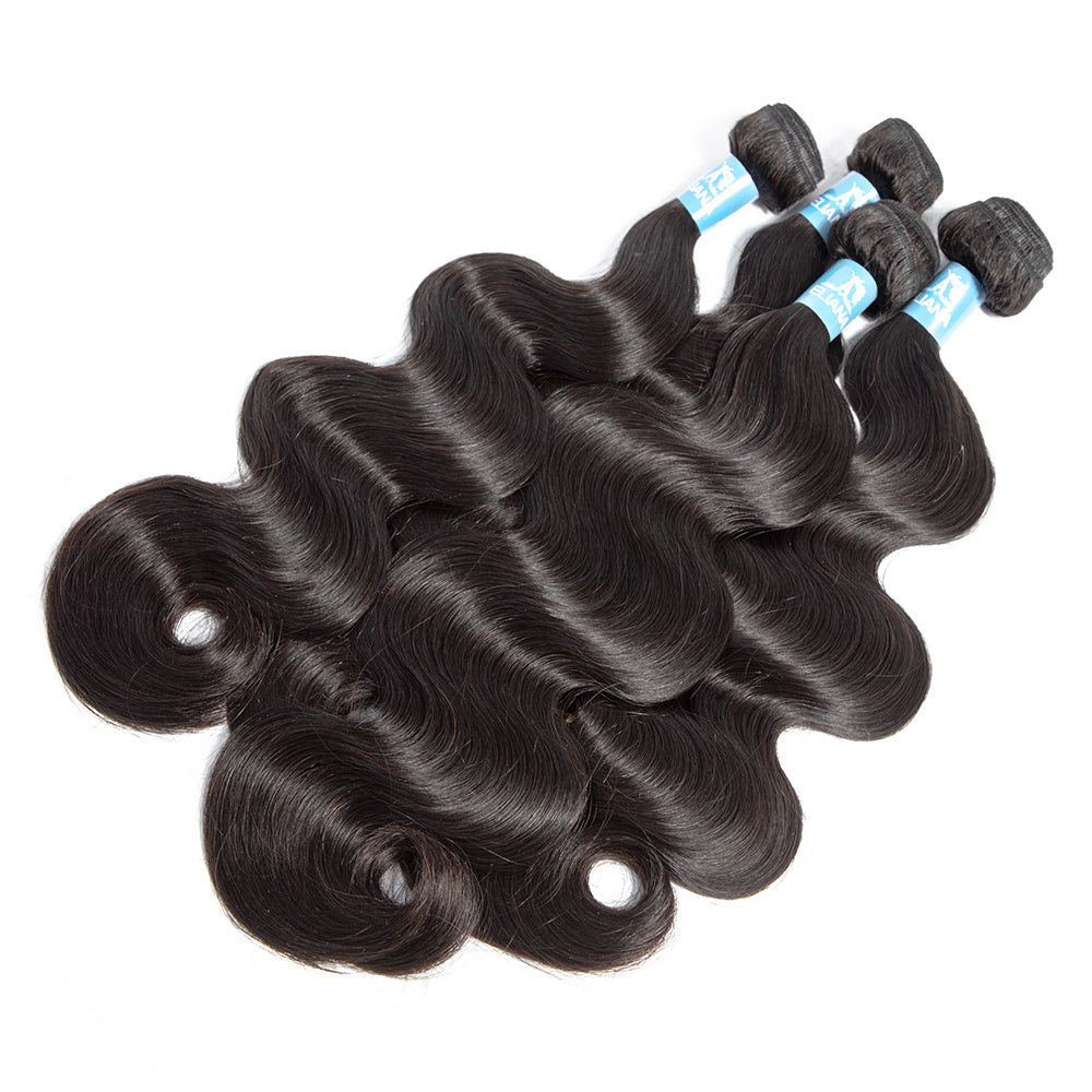 Amanda Hair Peruvian Body Wave 4 Bundles With 13*4 Lace Frontal 9A Grade 100% Unprocessed Human Hair