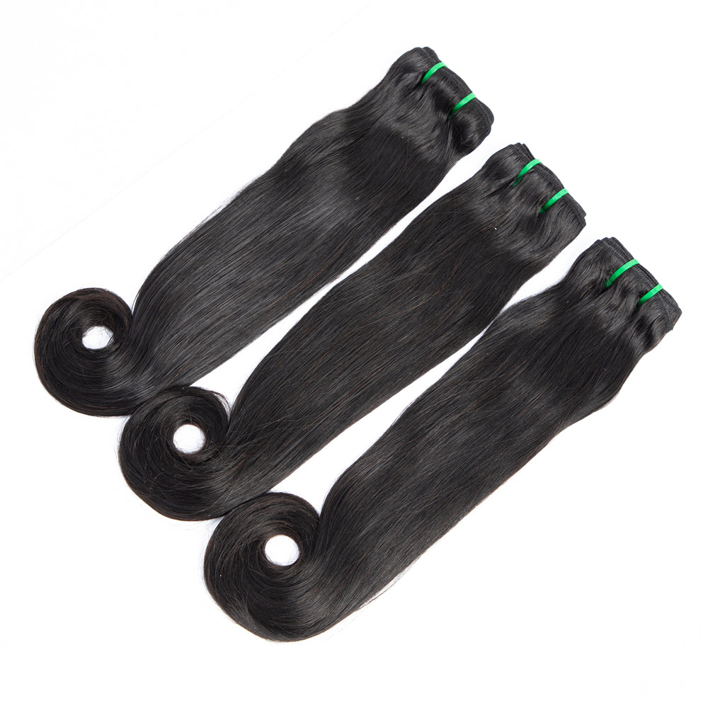 Human Hair Bundles High Quality Good Thickness Fumi Hair Curve Straight Super Double Drawn Hair Virgin Human Hair Bundles - Amanda Hair