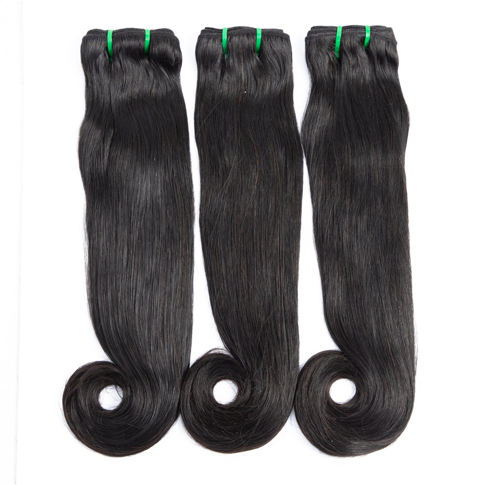 Human Hair Bundles High Quality Good Thickness Fumi Hair Curve Straight Super Double Drawn Hair Virgin Human Hair Bundles - Amanda Hair