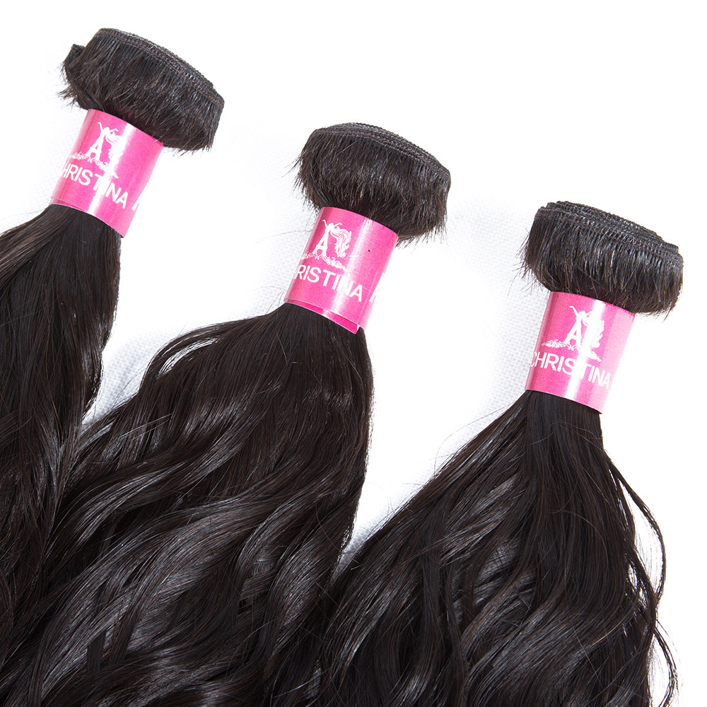 Human Hair Bundles Water Wave Hair Bundles 28 30 Inch Remy Hair Bundles Weave 3/4 Bundles Human Hair Extensions - Amanda Hair