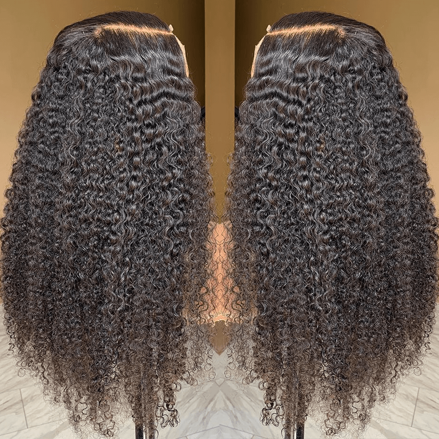5x5 HD Lace Closure Long Jerry Curly Hair Wig 150% /180% /250% Density Long Hair Curls 5 By 5 Closure Wig-Amanda Hair