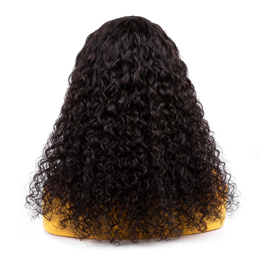 Long Curly Human Hair Wigs With Bangs-Amanda Hair