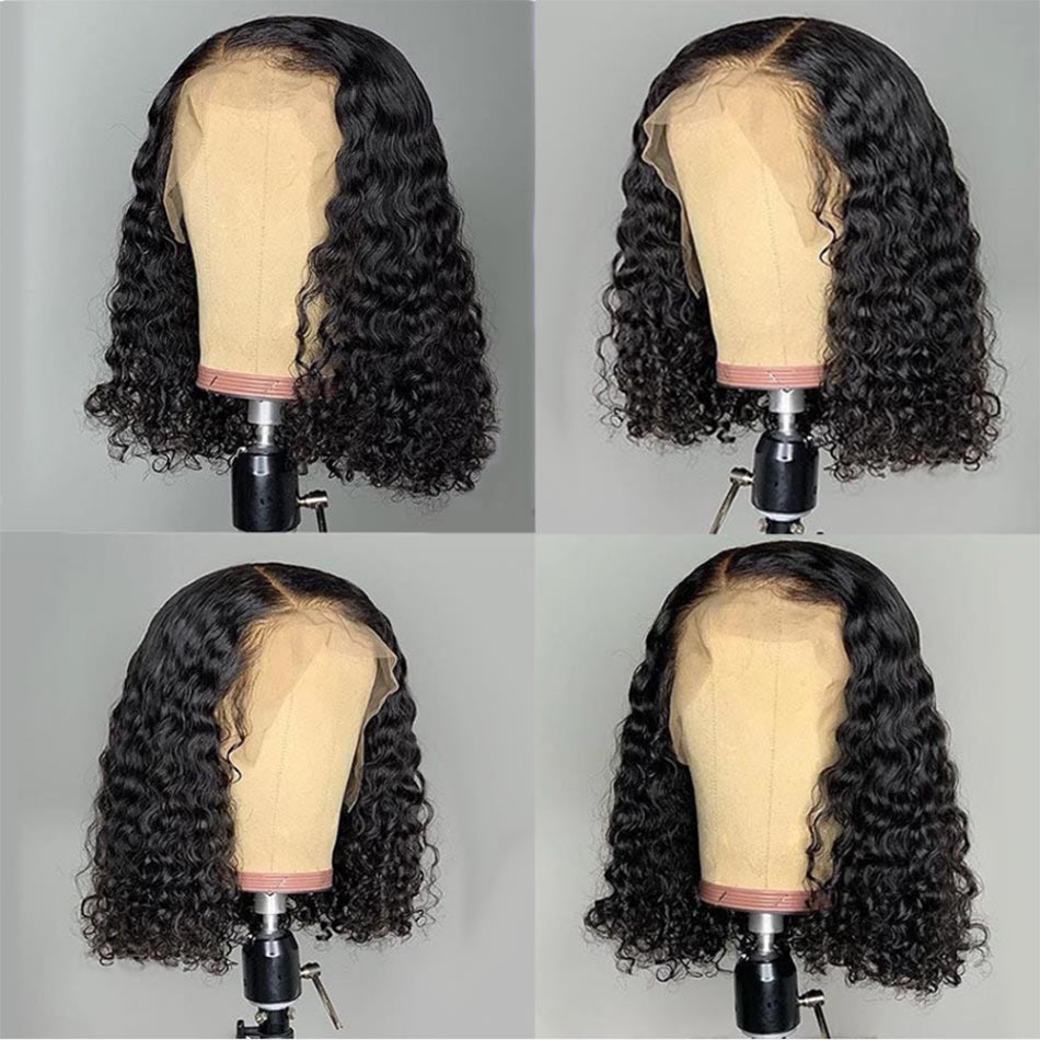 Flash Sale: Save Up To 50%, 48 Hour Only, Pre Plucked 4*4 Lace Closure Short Curly Hair Style Bob Wigs with Baby Hair-Amanda Hair