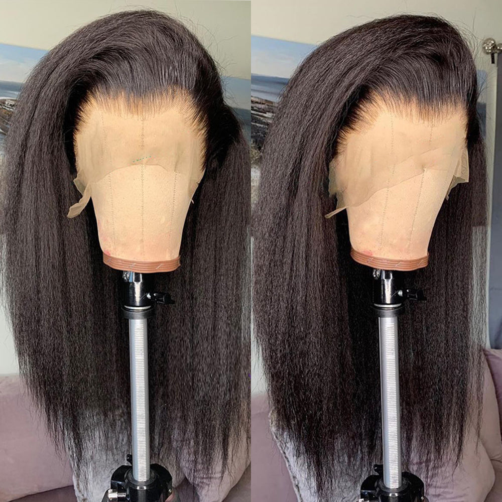 FLASH SALE $99: 13x4 Kinky Straight HD Transparent Lace Front Wigs-Amanda Hair