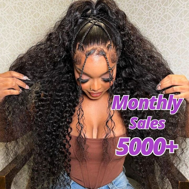 Glueless Long Thick Curly Hair 13x4 HD Lace Frontal Wig-Clearance Flash Sale