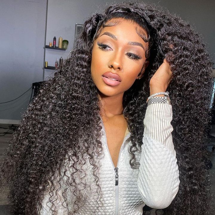 24H Fast Shipping Long Curly Hair 13*4 HD Lace Frontal Wig Thick Curly Hair Glueless Wigs Stock Limited -Amanda Hair