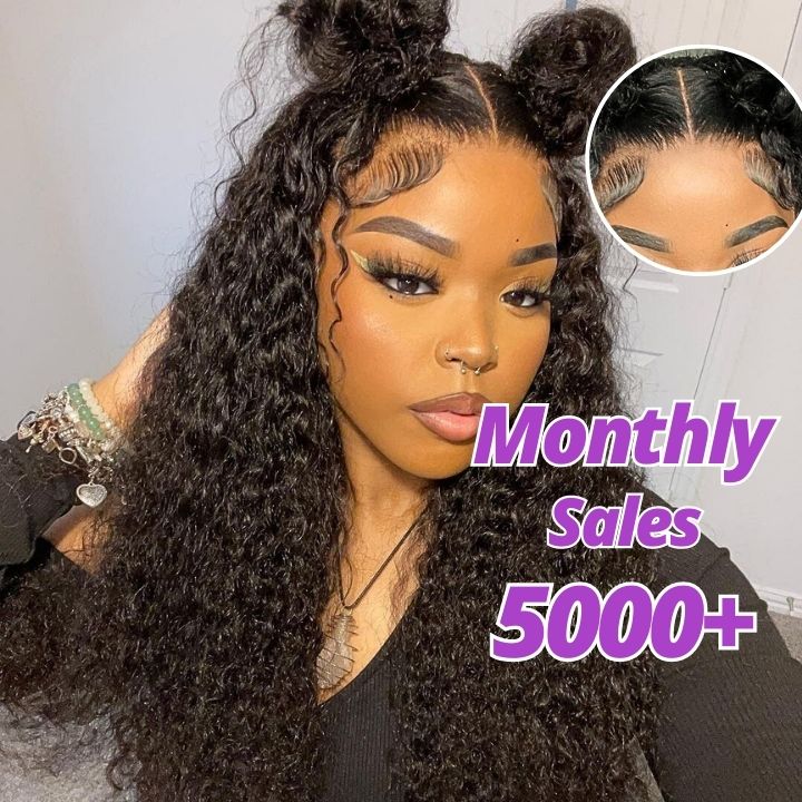 Weekend Flash Sale Long Curly Hair 13*4 HD Lace Frontal Wig Thick Curly Hair Glueless Wigs-Amanda Hair