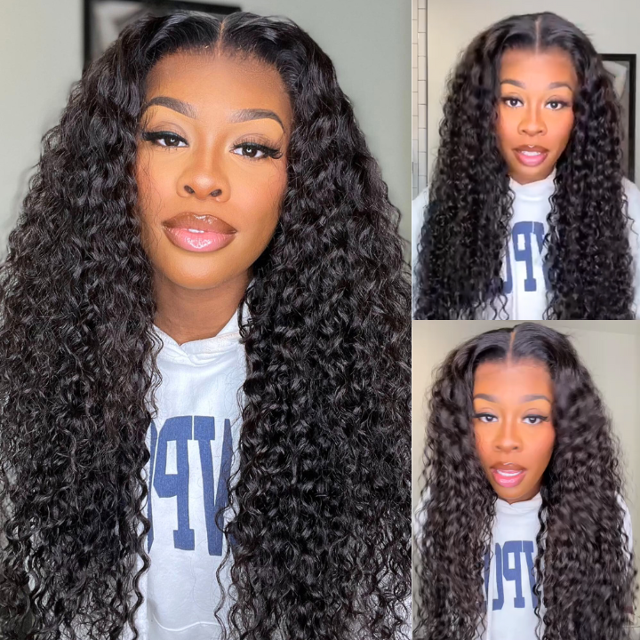 Wow $1 Lace Wig| Long Curly Hair 6×4 Pre Cut Glueless Lace Wig Flash Sale