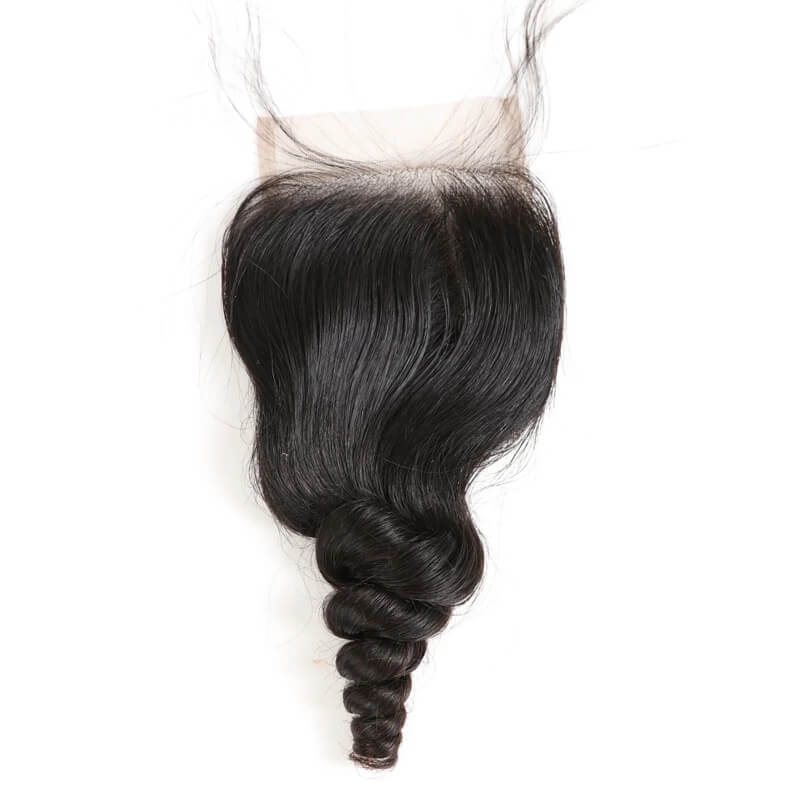 Amanda Loose Wave Hair Free/Middle/Three Part 100% Unprocessed Human Hair 4*4 Lace Closure 1 Piece
